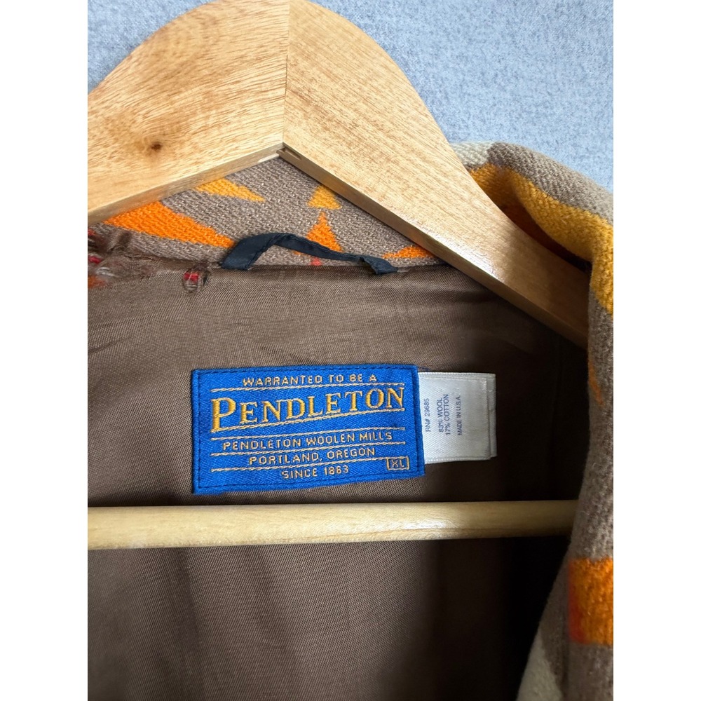 Vintage Pendleton Chief Joseph Wool Leather Bomber Jacket Mens XL Southwestern - Picture 3 of 6